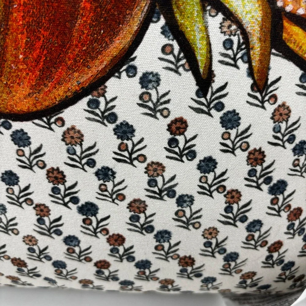 John Derian for Target Pumpkin Harvest Decorative Pillow Rust Velvet Back 16x16